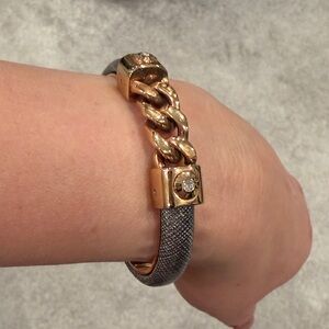 Henri Bendel Gold and Silver Chain Bracelet